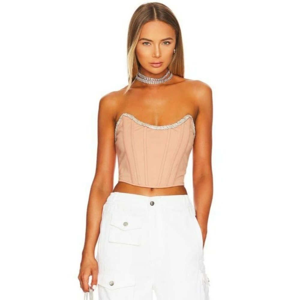 h:ours Women's Sandy Top in Nude Beige, Size S, Retail $128